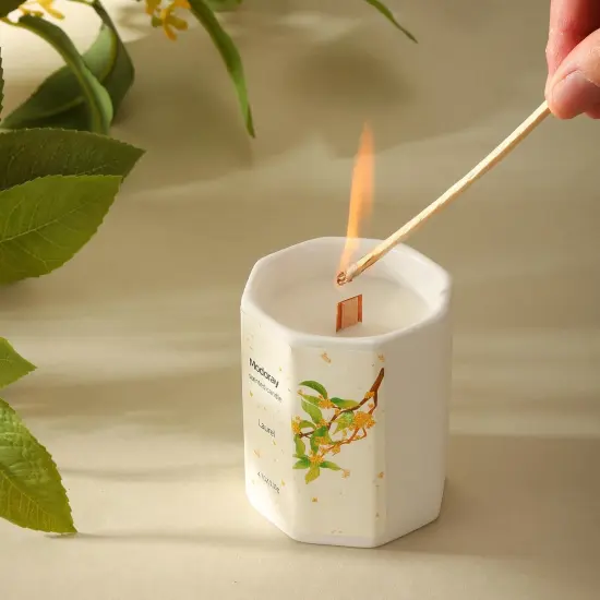Scented Candle, Candles for Home Scented, Aromatherapy Candle，Long Lasting Natural Soy Candles，Wood Wick Candles {4}