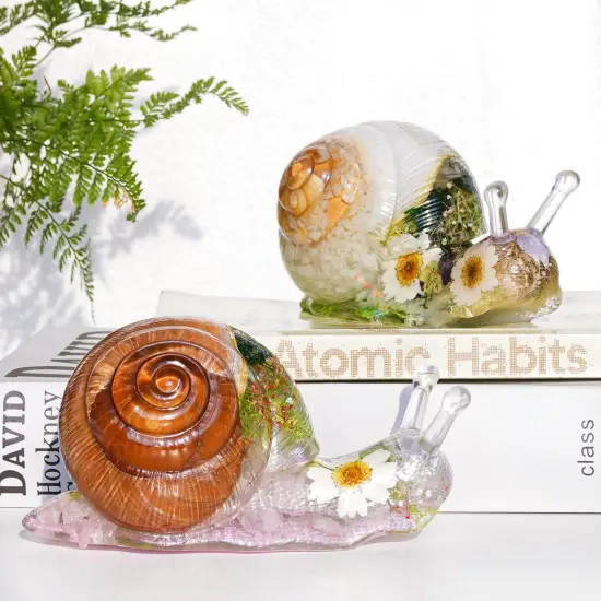 LET'S RESIN Snail Resin Molds Silicone 6inch, Large Animal Molds with Finely Carved Snail Design, 3D Silicone Molds, Casting Resin, DIY Snail Decoration, Christmas Ornament {5}