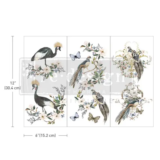 Small Transfers - Rare Birds - 3 sheets, 6"x12" {1}