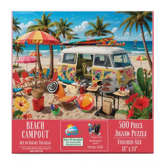 Sunsout Beach Campout 500 pc Jigsaw Puzzle 42380 {4}