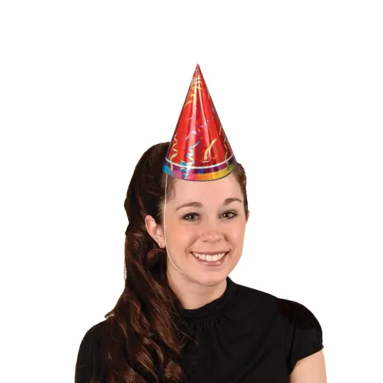 72 Pack Bulk Prismatic Cone Hats {2}