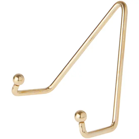 Bard's Shiny Gold-toned Wall Mountable Plate Hanger, 4.25" H x 3.75" W x 2" D (For Plates 5" - 8") {1}