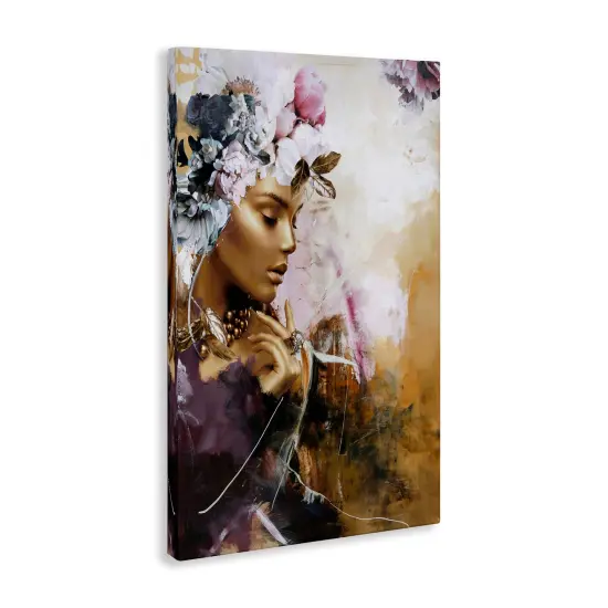 Stupell Industries Elegant Woman & Florals Canvas Design by Design Fabrikken {3}