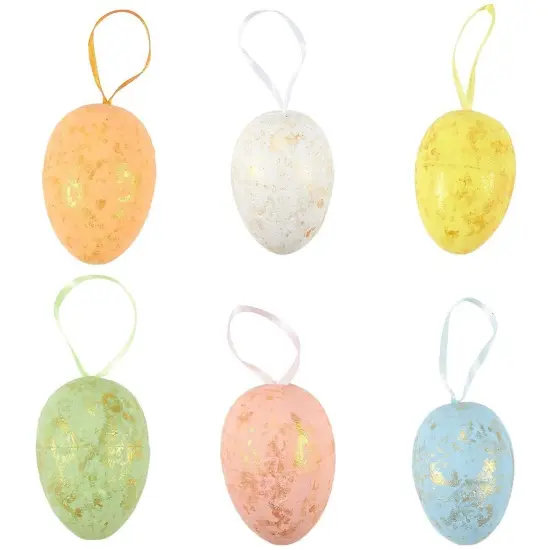 Juvale 36 Pack Easter Egg Ornaments, Shimmering Colorful Designs, Ideal Plastic Eggs Easter Decorations for DIY Arts & Crafts Projects (3 x 1.75 x 1.75 inches) {4}