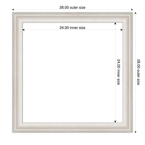 Trio Framed Dry Erase Magnetic Board White Wash Silver {4}