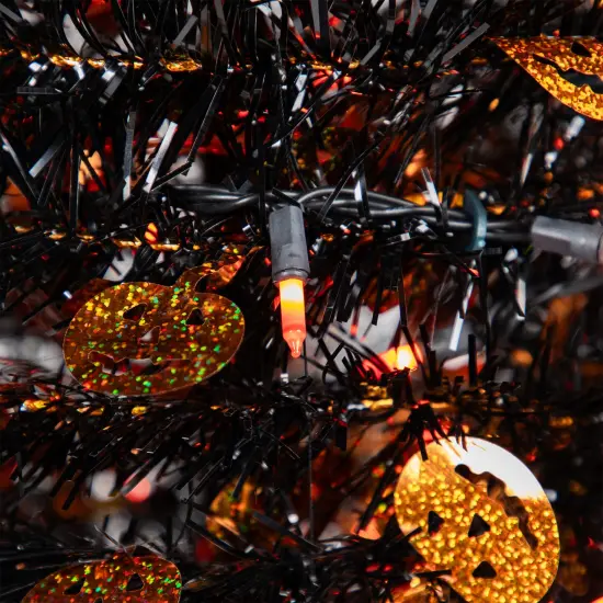 Northlight Pre-Lit Pop Up Jack O' Lantern Artificial Halloween Tree - 6' - Orange Lights Green {5}