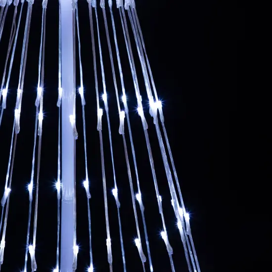 Northlight LED Lighted Show Cone Christmas Tree Outdoor Decoration - 6' - Pure White Lights {7}