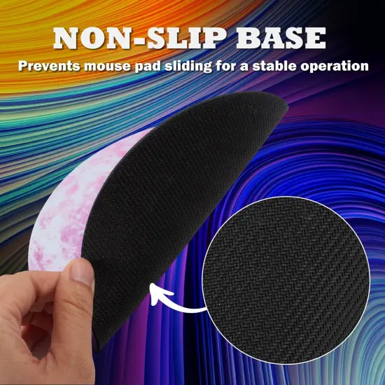 Insten Galaxy Mouse Pad Round Venus, Non Slip Rubber Base, Smooth Surface Mat, For Home Office Gaming, Iris Purple {4}