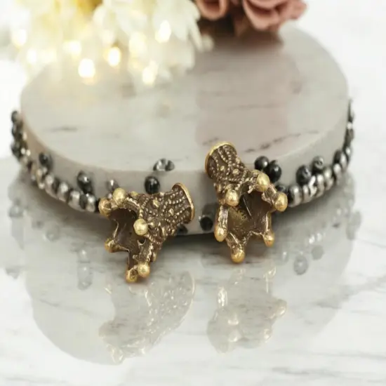 *20* 12x14mm Antique Bronze Bead Caps {5}