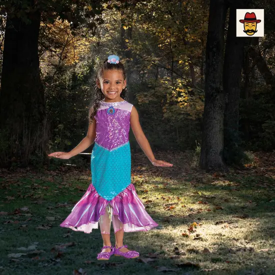 Girls Toddler Classic Ariel Costume Little Mermaid Dress Sea Princess Outfit {1}