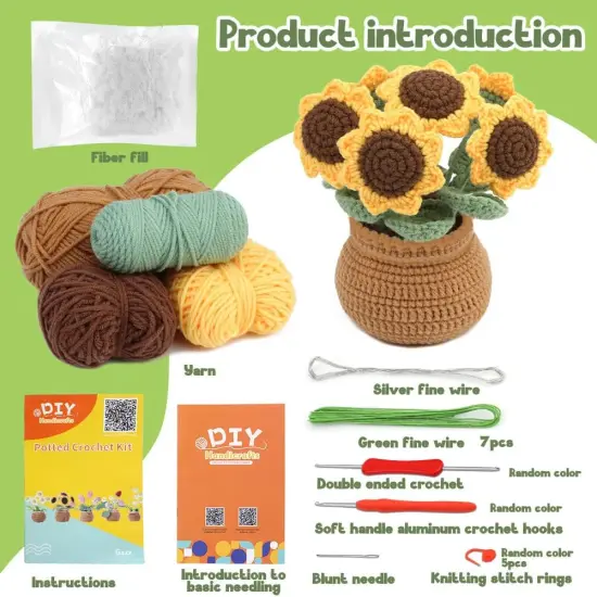Sunflower Crochet Kit Beginner {2}