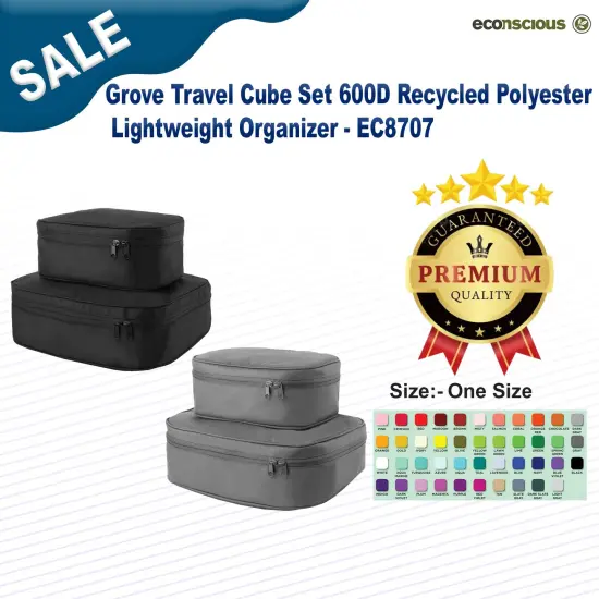 Econscious&reg; Grove Travel Cube Set 600D Recycled Polyester Lightweight Organizer {2}