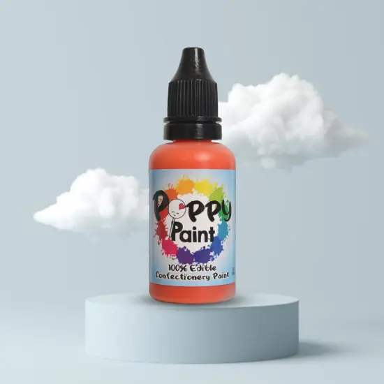 Poppy Paint Orange Edible Food Coloring for Cookies Macarons Cake Decorating {3}