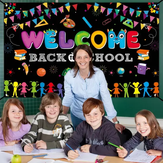 Welcome Back To School Banner Backdrop {3}
