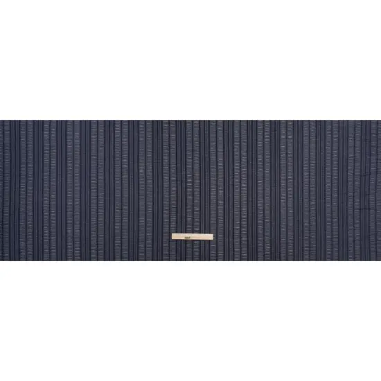 1 Yard Navy Blue Ruched Nylon Mesh Fabric Striped Designer Deadstock 58 Inches Width {4}