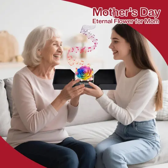 Preserved Real Rose with Necklace "I Love You" in 100 Languages {3}