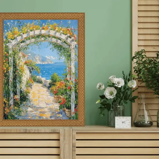 Slim Cris Cross Gothic Antique Gold Picture Frame 40x60 frame {7}