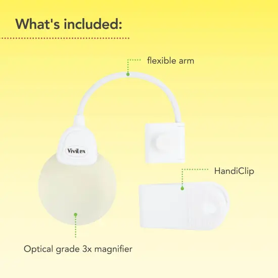 ViviLux Optical Grade 3X Magnifier with Handi-Clip, Detachable Flexible Arm for Hands-Free Precision &ndash; Attach to Sewing Machines, Embroidery Hoops, Craft Lights {4}