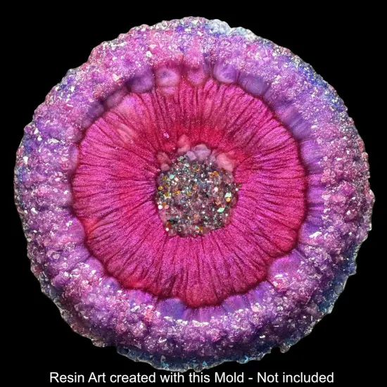 Handmade Crystal Edge Round Silicone Mold {5}