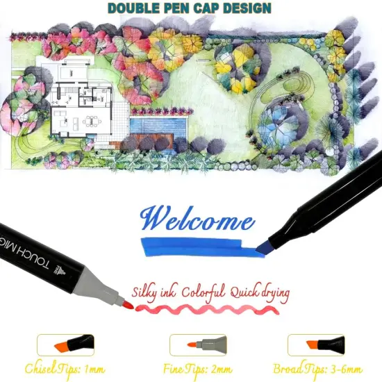 Alcohol Markers 60 Colors Double Tips {3}