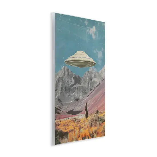 Stupell Industries UFO over Mountain Valley Wall Plaque Design by Wumples {3}