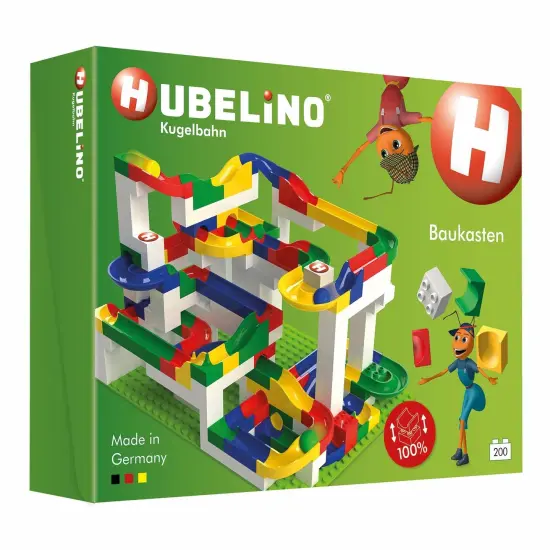 Hubelino Marble Run 200-Piece Big Building Set, STEM Toys for 4-8 Year Olds, Compatible Marble Maze and Ball Run, Made in Germany Multicolor {1}