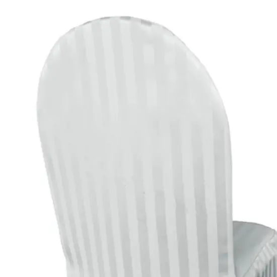 1 Piece Striped Jacquard Polyester Banquet Chair Cover White Elegant Wedding Decor {5}
