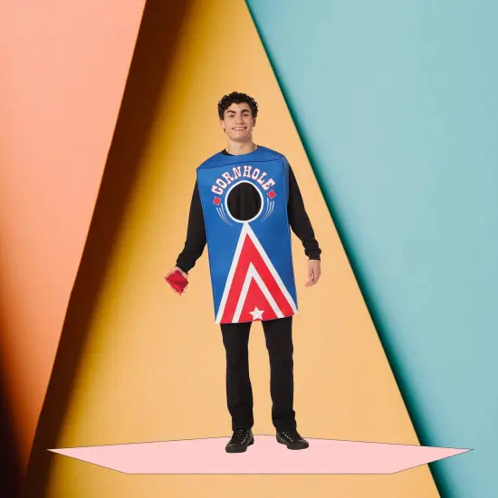 Cornhole Adult Costume Tunic with Beanbags Funny Game Outfit {1}