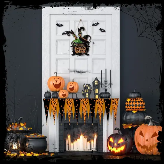 Halloween Welcome Door Sign - (Witch) {5}