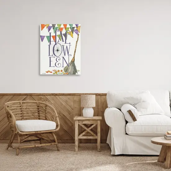 Stupell Industries Spellbound Halloween Broom Canvas, design by Leslie Trimbach {8}