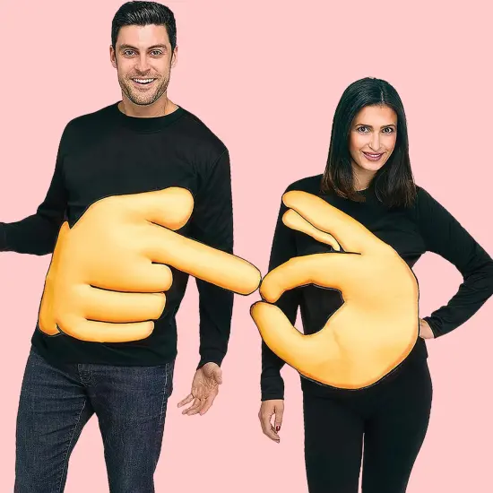 OK Pointer Adult Costume Set Two Piece Funny Gesture Duo Outfit {5}