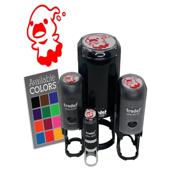 Cute Sheet Ghost Spirit Apparition Spooky Haunted Self-Inking Rubber Stamp Black {7}