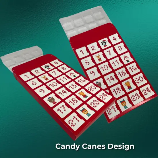 MADE IN USA - 10 Sets assorted 5 of each design - Fillable (Empty) Advent Calendar Boxes 10 Sets (Boxes and Clear Trays) - Food Safe {3}