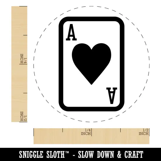 Playing Card Ace of Heart Self-Inking Rubber Stamp for Stamping Crafting Planner UV {1}