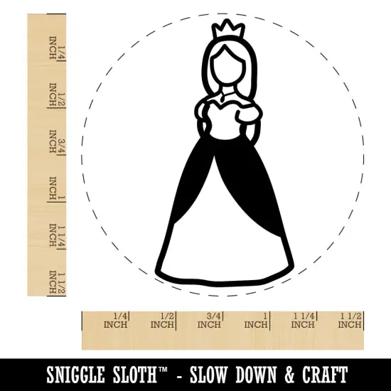 Regal Noble Princess Medieval Crown Self-Inking Rubber Stamp Crafting Planners Red {1}