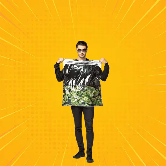 Funny Bag Of Weed Adult Costume Printed Tunic for Halloween Parties {3}