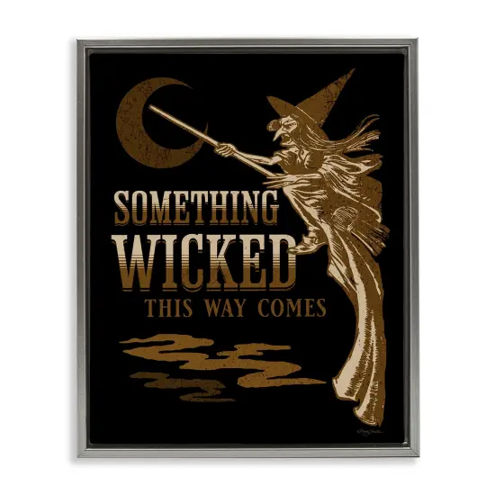 Something Wicked Witch Floating Frame Canvas Art Black {7}