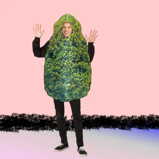 Adult Bush Costume Tunic Camouflage Leaf Print Party Wear {2}