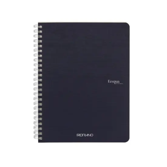 Fabriano Ecoqua Original Spiral-Bound Notebook, A5, 70 Sheets Black {6}