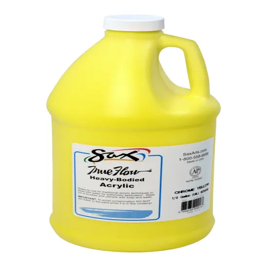 Sax Heavy Body Acrylic Paint, 1/2 Gallon, Chrome Yellow {1}