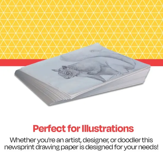 School Smart Newsprint Drawing Paper, 30 lb, 18 x 24 Inches, 500 Sheets {3}