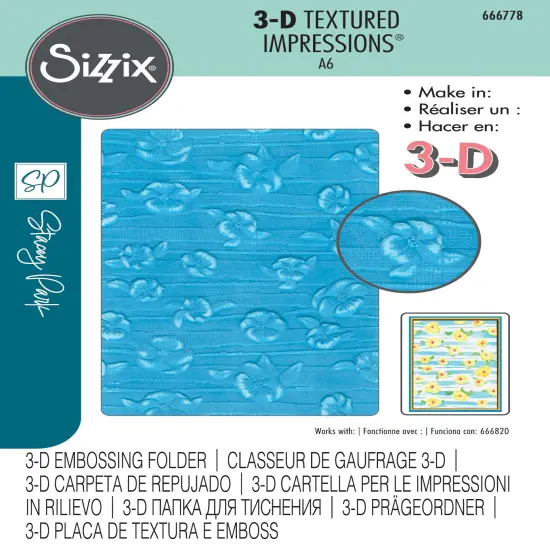 Sizzix 3D Textured Impressions Emboss Folder By Stacey Park-Serene Sophisticate {1}