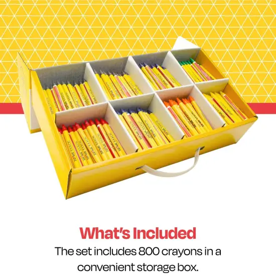 School Smart Crayons, Standard Size, Assorted Colors, Pack of 800 {6}