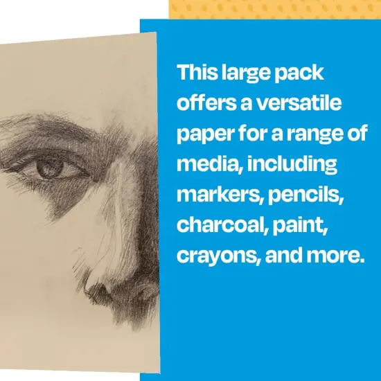 Sax Manila Drawing Paper, 40 lb, 12 x 18 Inches, Pack of 500 {6}