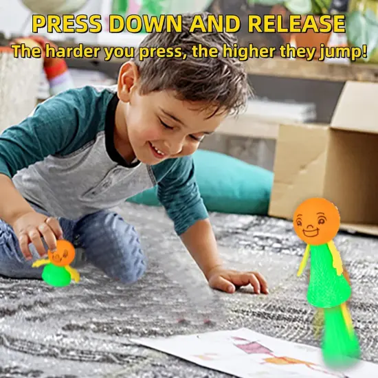 24Pcs Jumping Spring Rockets Launchers Toys-Fidget Emoticon Popper Toy Bouncy for Kids Toddlers Party Favors,Birthday Return Gifts,Valentines Day Gifts Goodie Bag Stuffers,Classroom Rewards Prizes {5}