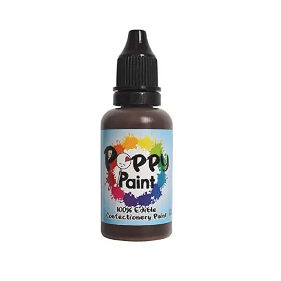 Poppy Paint Brown Edible Food Paint for Chocolate Fondant and Cookie Decorating {2}