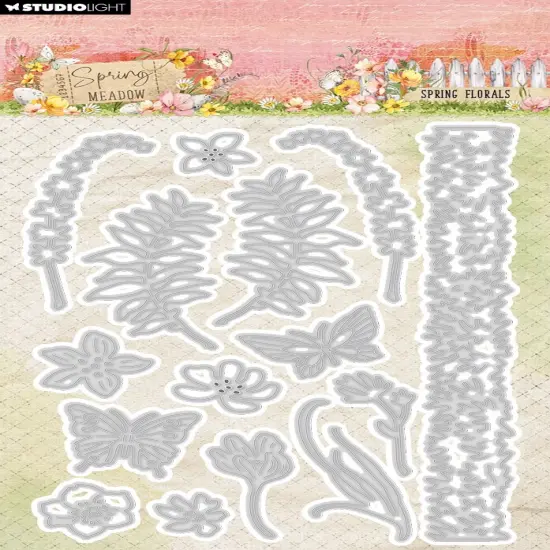 Studio Light Spring Meadow Cutting Die Cutting Dies 14/Pkg-Nr.949, Spring Florals {1}