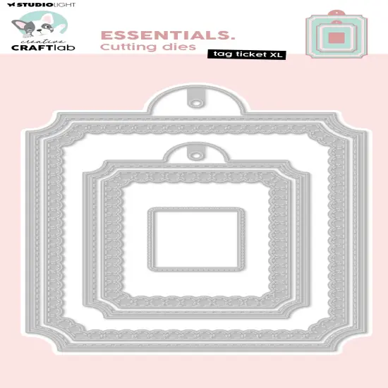 Studio Light Essentials Cutting Dies -Nr. 965 Tag Ticket XL {1}