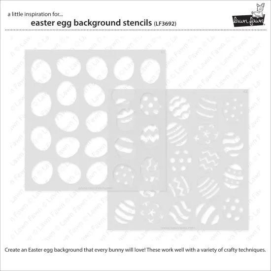 Lawn Clippings Coloring Stencils-Easter Egg Background {4}
