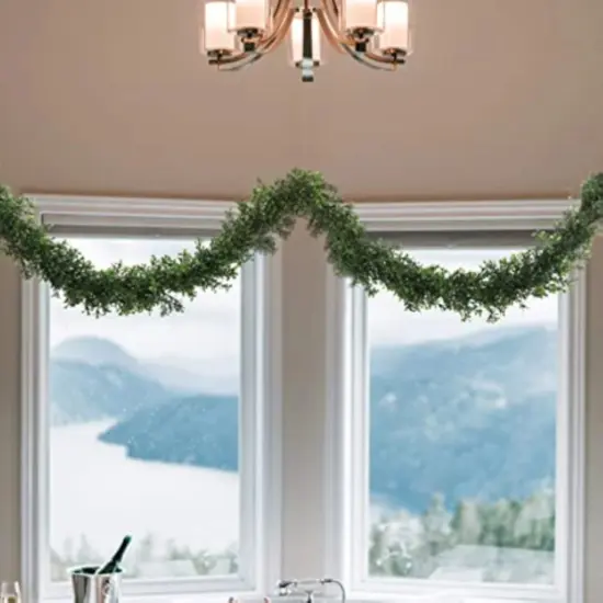 9ft Boxwood Garland with 384 Tips, 6PC {3}
